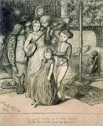Um flink in der Kammer einer Dame zu tanzen zum lasziven Vergnügen einer Laute, 1850
